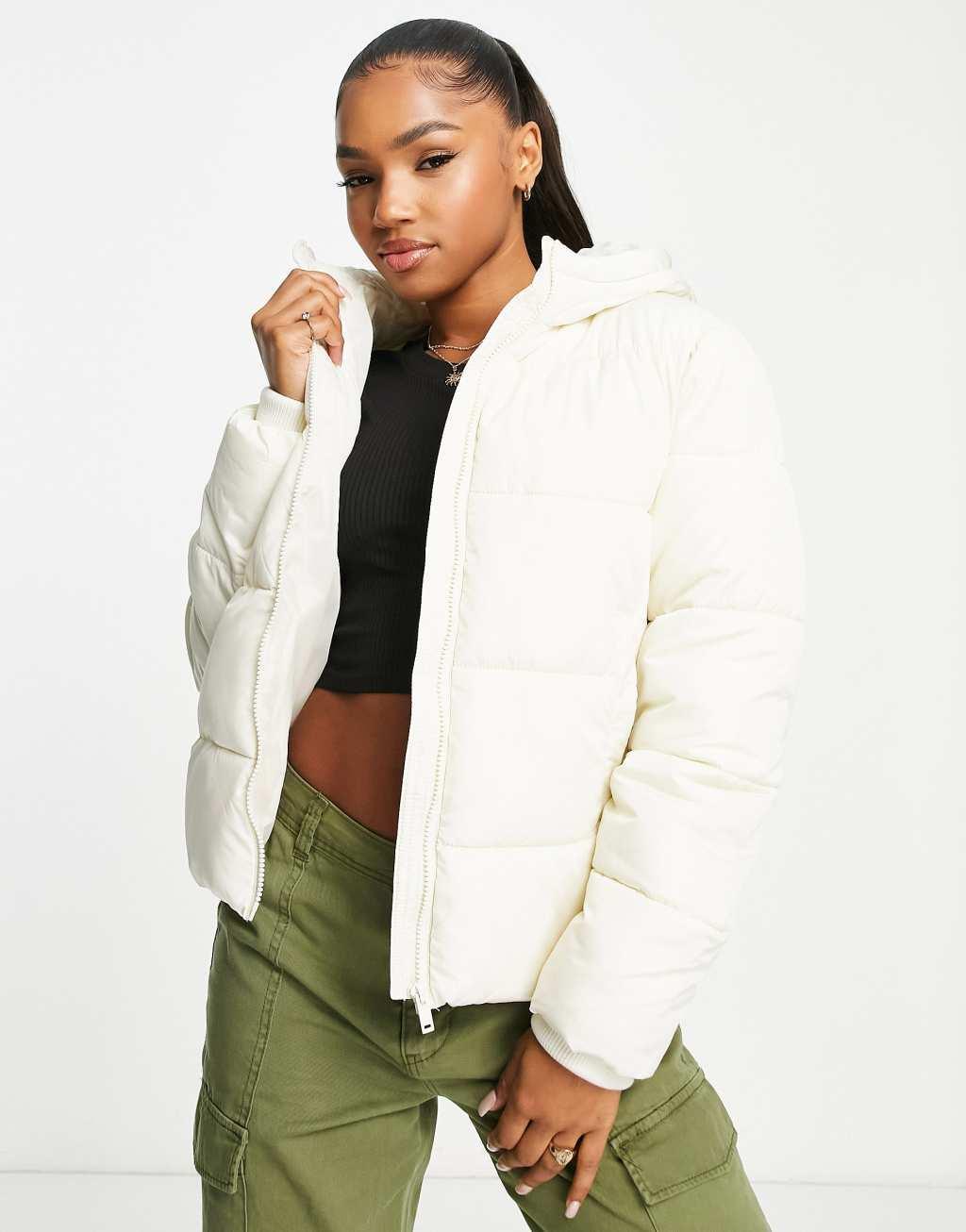 Pieces padded jacket with hood Product Image