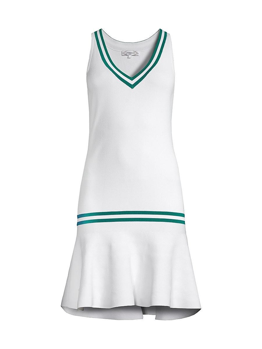 Womens Sweater Drop Waist Tennis Dress Product Image