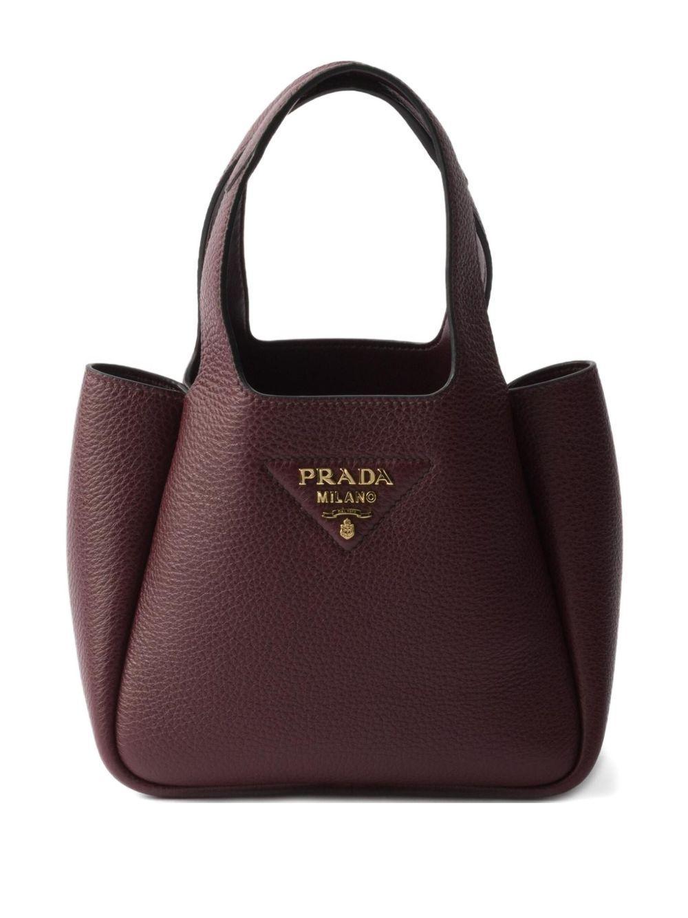 leather top-handle mini bag Product Image