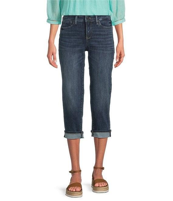 NYDJ Petite Size Marilyn Cuffed Cool Embrace® Lift Tuck® Capri Denim Jeans Product Image