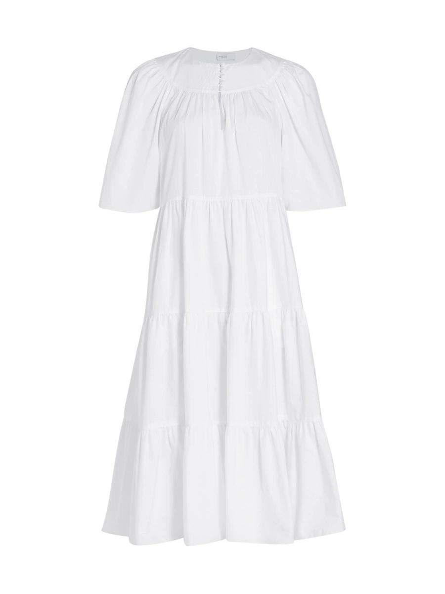 Womens Tiered Cotton Dress Product Image