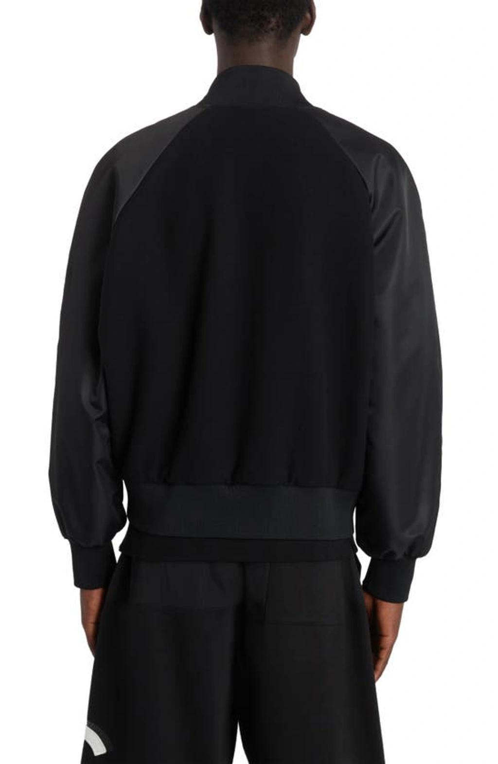 Mens Bomber Jacket with Logo Plaque Product Image