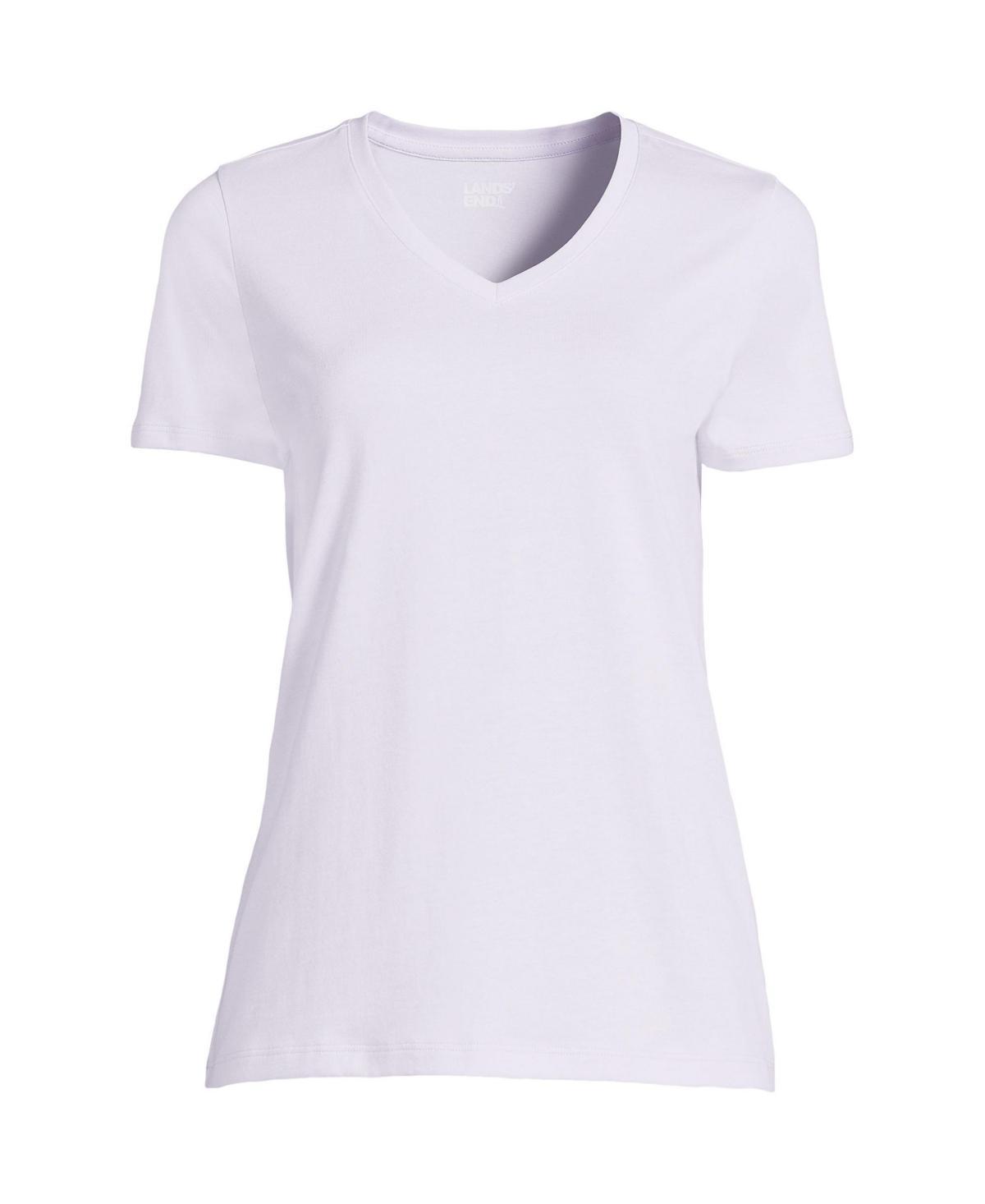 Womens Lands End Relaxed-Fit Supima Cotton V-Neck Tee Product Image