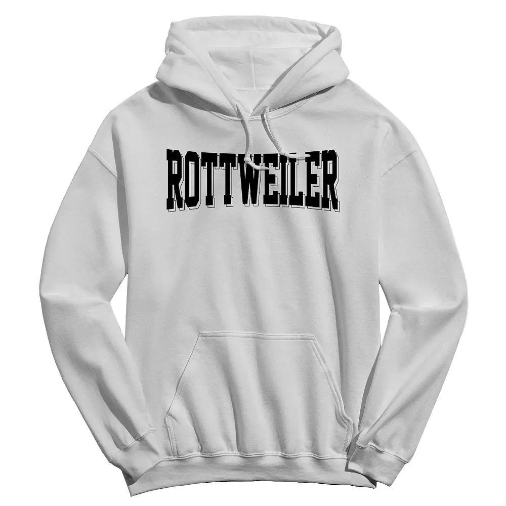 Men's COLAB89 Rotweiler Graphic Hoodie, Size: XXL, White Product Image