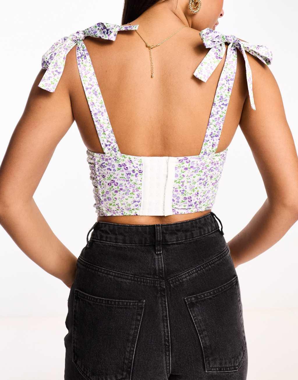 ASOS DESIGN Hope satin underwire corset Product Image
