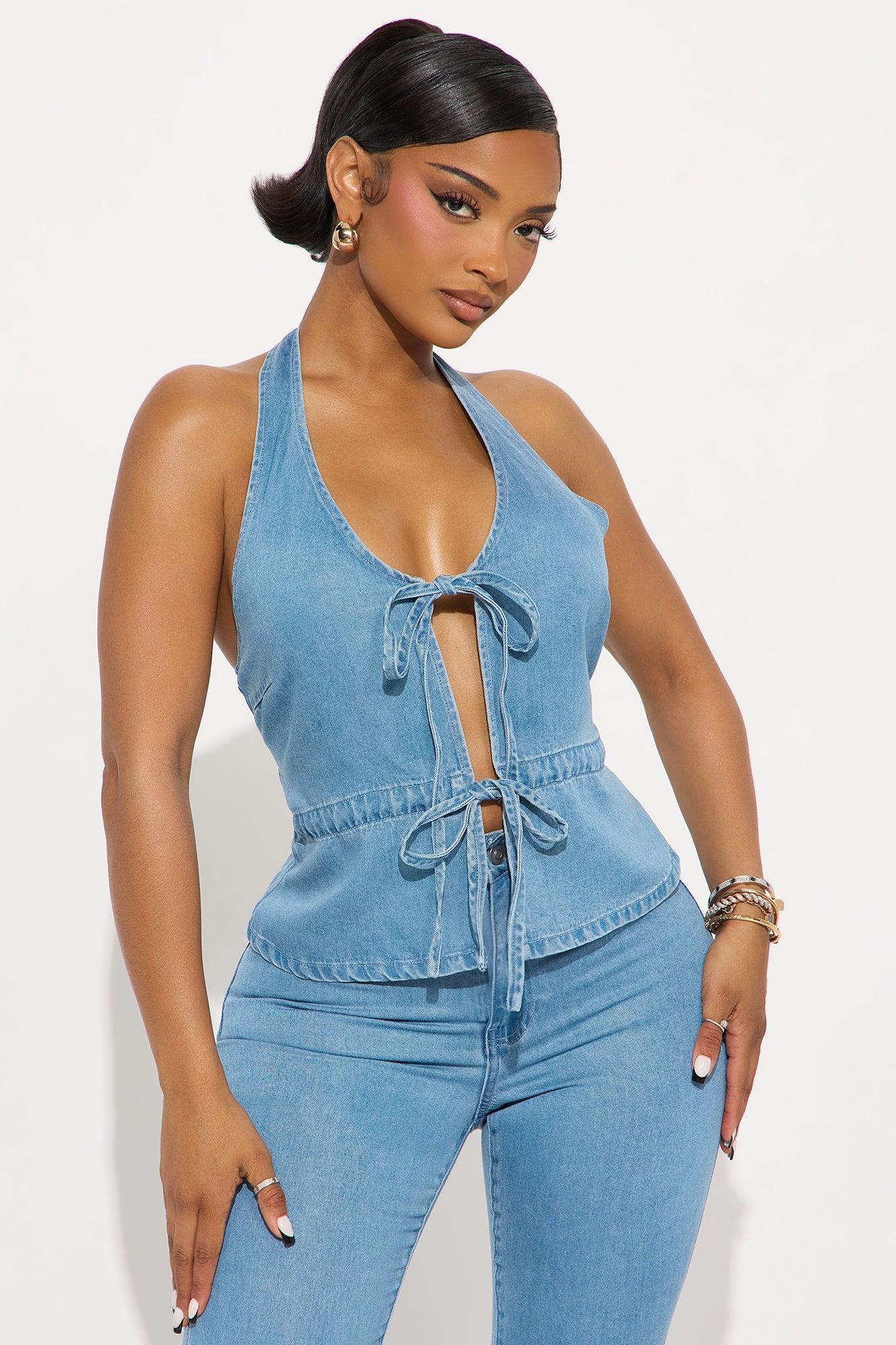Jolene Flare Pant Set - Medium Wash Product Image