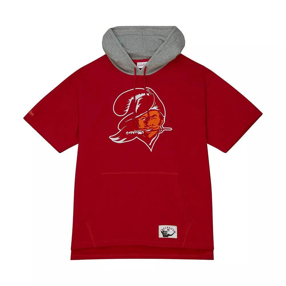 Men's Mitchell & Ness Red Tampa Bay Buccaneers Postgame Short Sleeve Hoodie, Size: Large Product Image