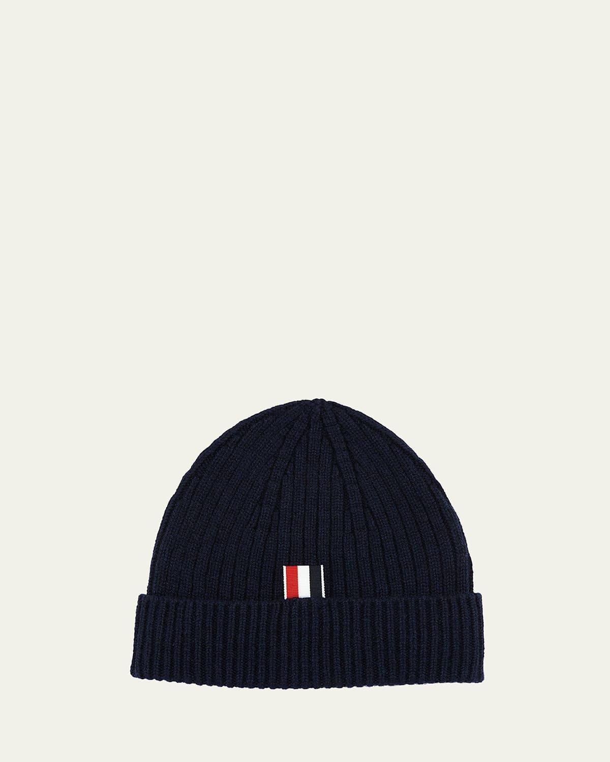 Mens Cashmere 4-Bar Beanie Hat Product Image