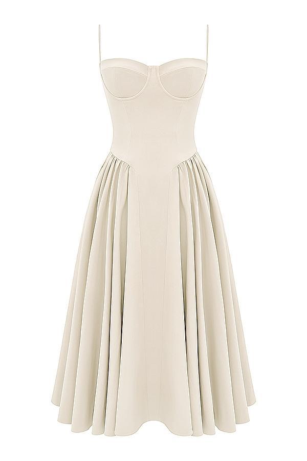 Samaria Vintage Cream Corset Sundress Product Image