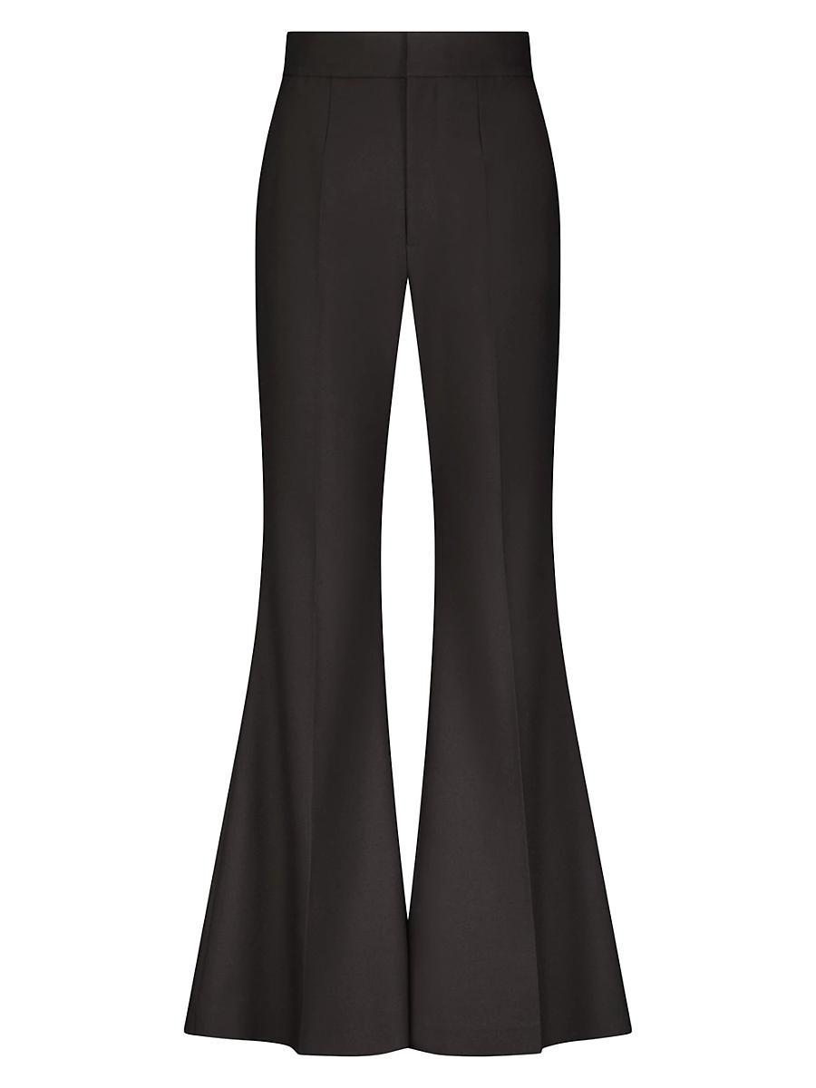 Womens Crepe Flared Trousers Product Image