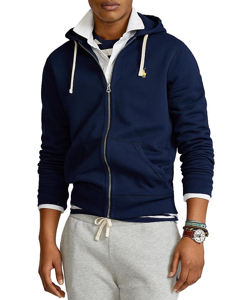 Polo Ralph Lauren Men's Zip Front Fleece Hoodie in Cruise Navy at Nordstrom, Size X-Large Product Image