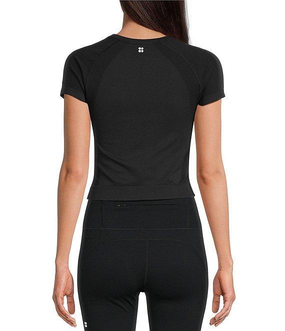 Sweaty Betty Athlete Crop Crew Neck Short Sleeve Seamless Workout T-Shirt Product Image