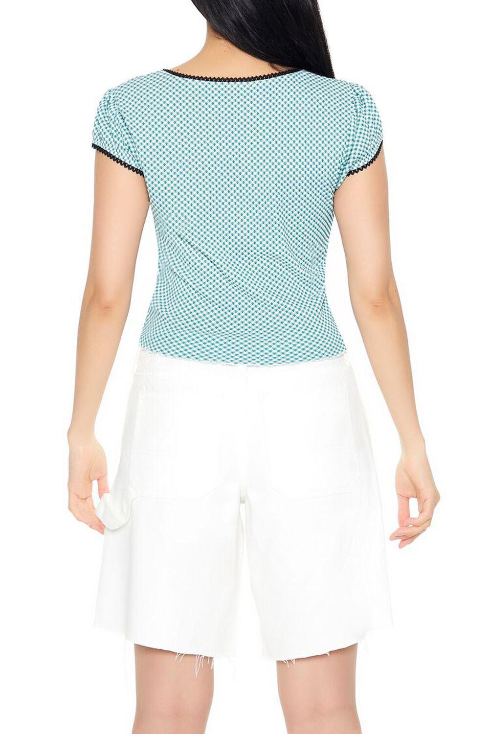 Cropped Gingham Bow Tee | Forever 21 Product Image