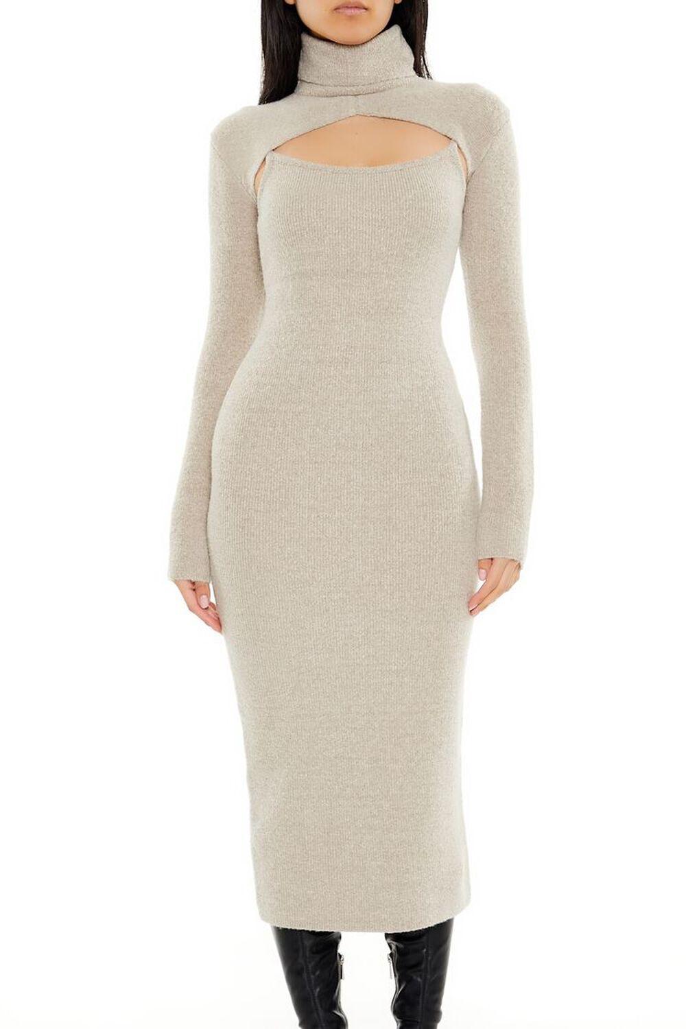 Sweater Midi Dress & Bolero Set | Forever 21 Product Image
