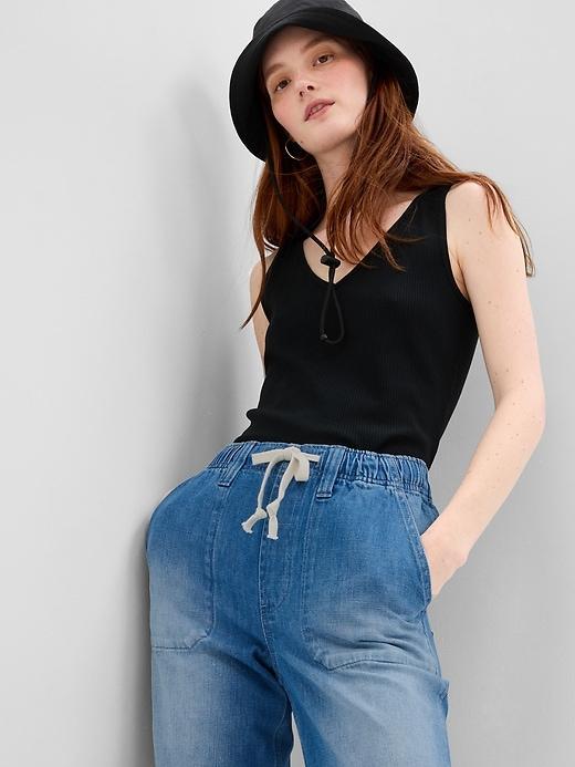 Mid Rise Denim Easy Jeans Product Image