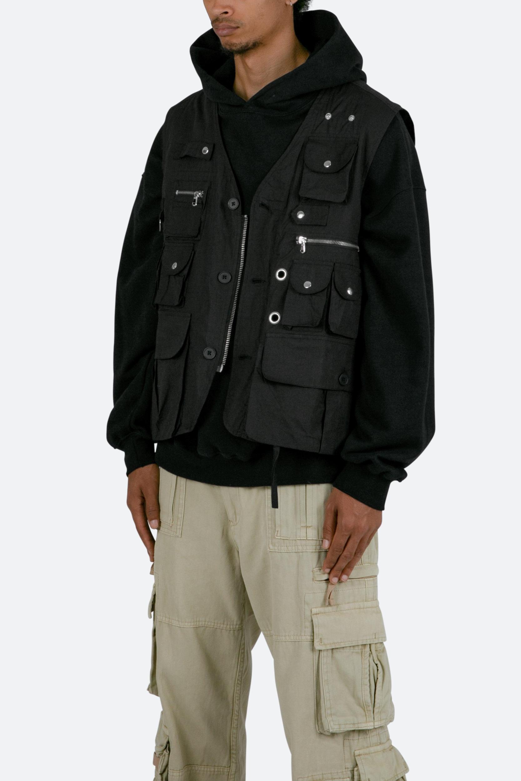 Vintage Cargo Vest - Black Product Image