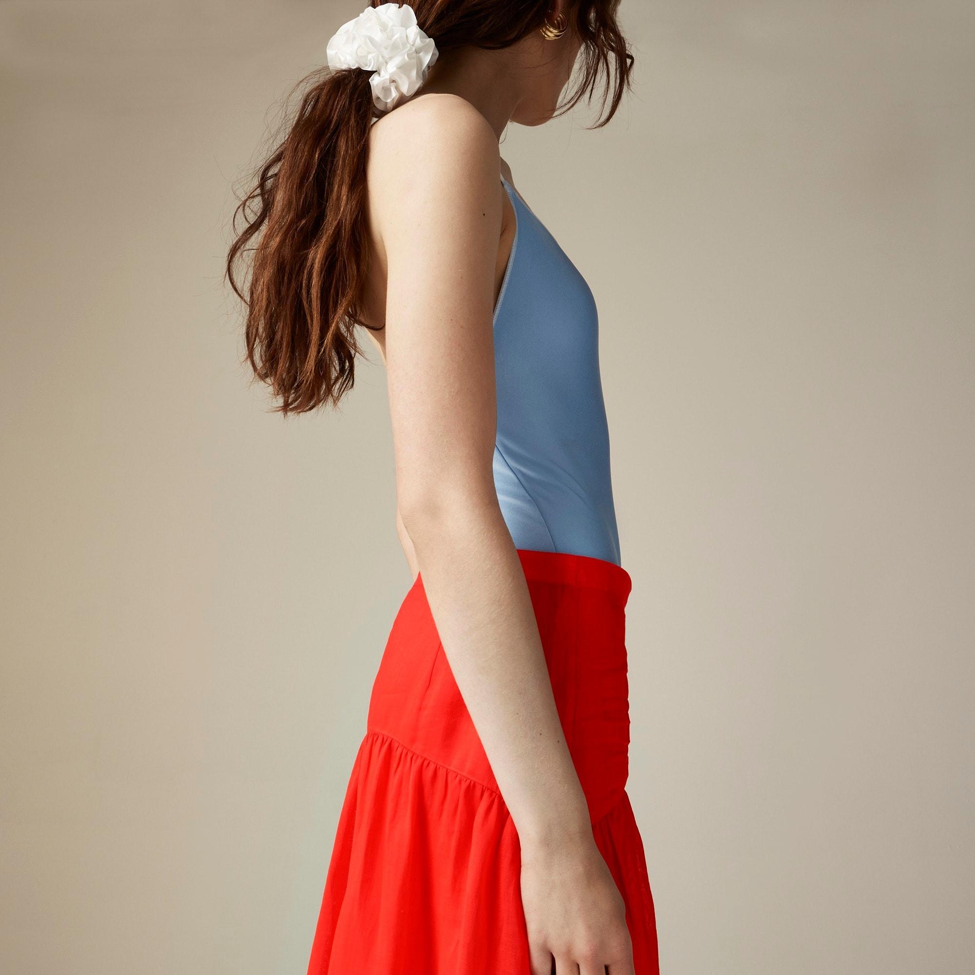 Maryam Nassir Zadeh X J.Crew drop-waist midi skirt in ramie Product Image