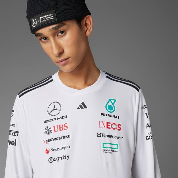 adidas MERCEDES - AMG PETRONAS FORMULA ONE TEAM DRIVER JERSEY White L Mens Product Image