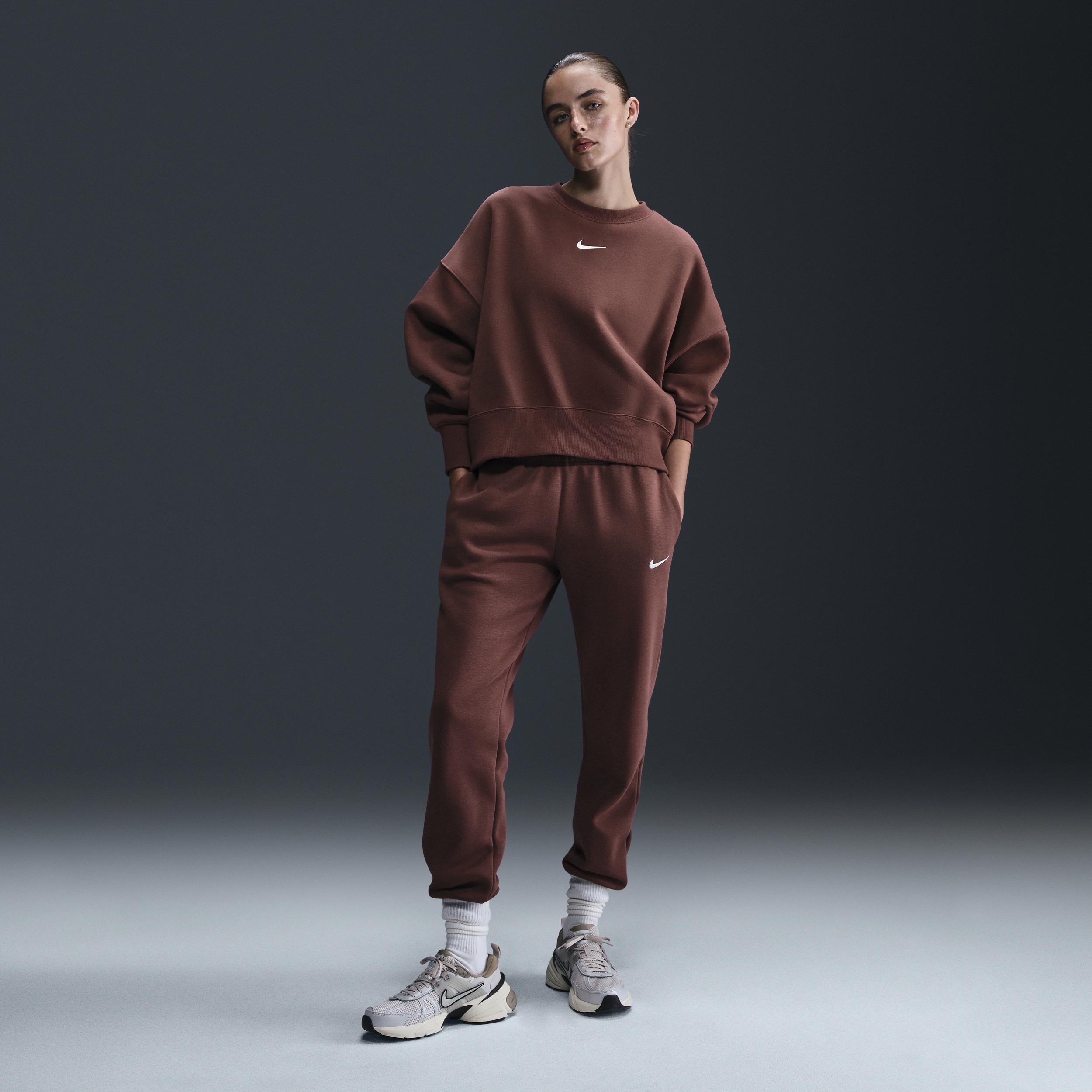 Nike Womens Sportswear Phoenix Fleece Mid-Rise Jogger Sweatpants Product Image