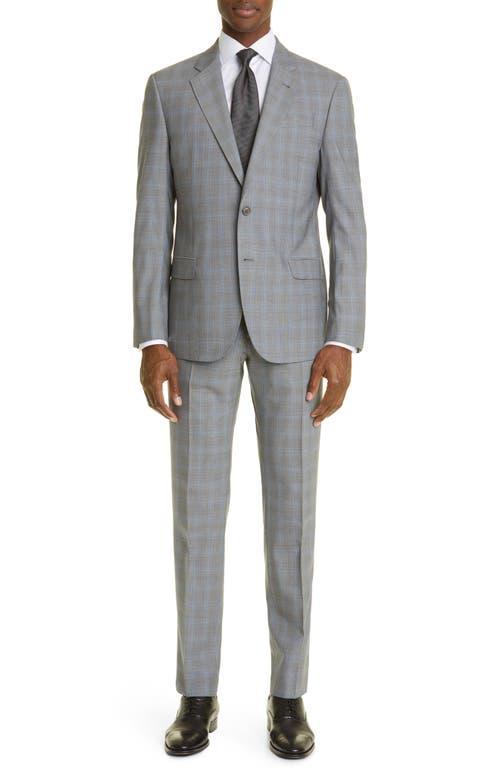 Mens Solid Plaid Suit Product Image