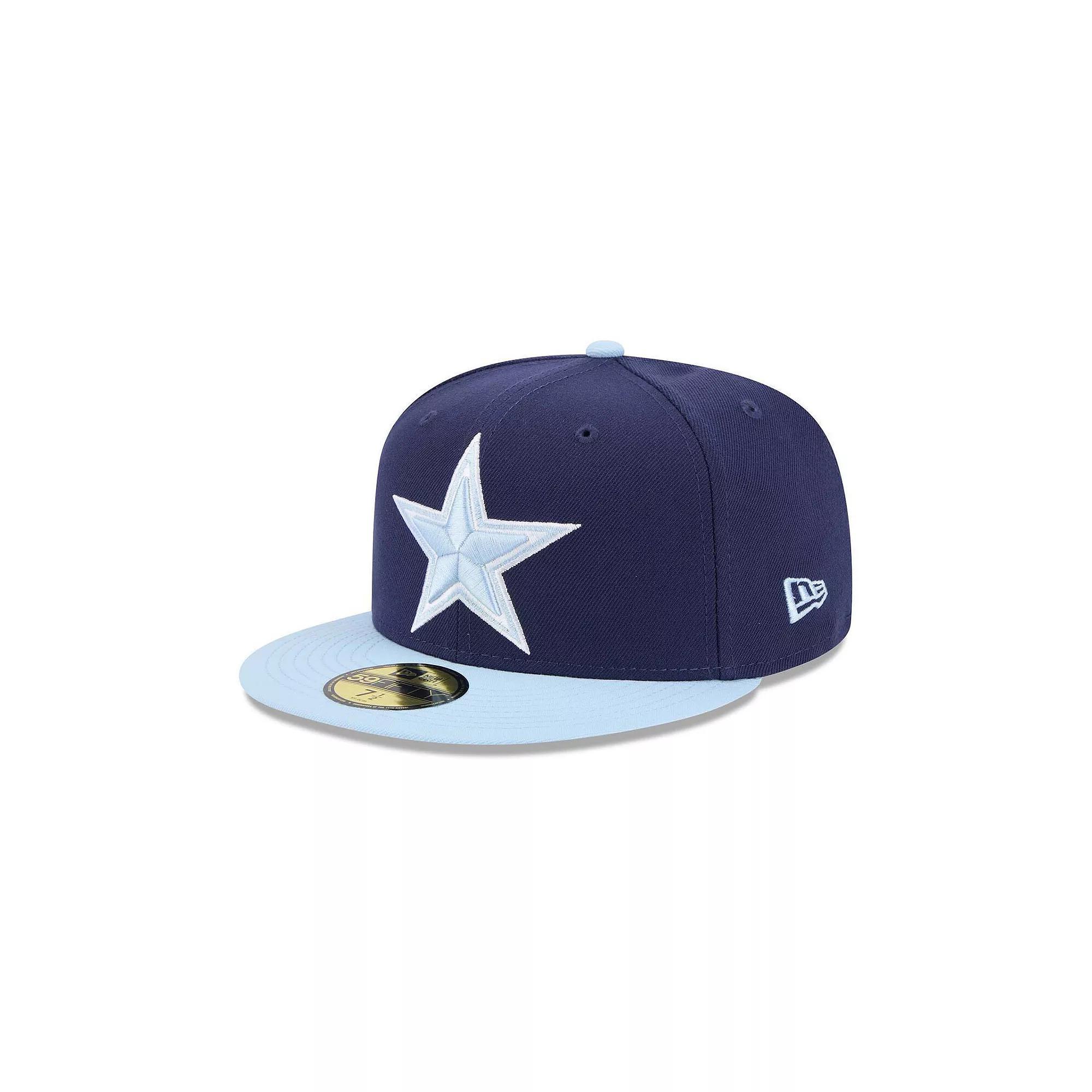Mens New Era /Light Blue Dallas Cowboys Color Pack Two-Tone 59FIFTY Fitted Hat Product Image