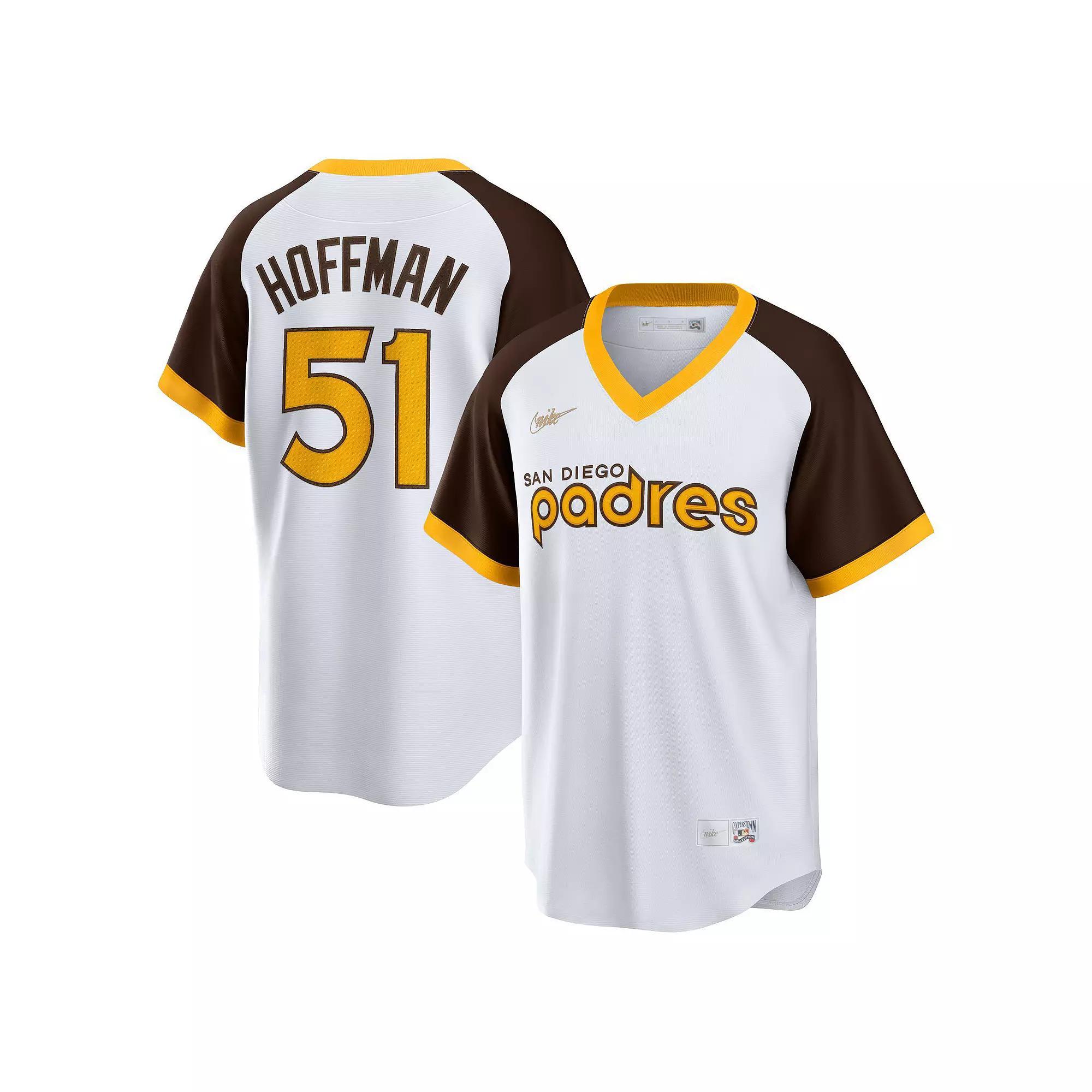 Men's Nike Trevor Hoffman White San Diego Padres Home Cooperstown Collection Player Jersey, Size: Small Product Image