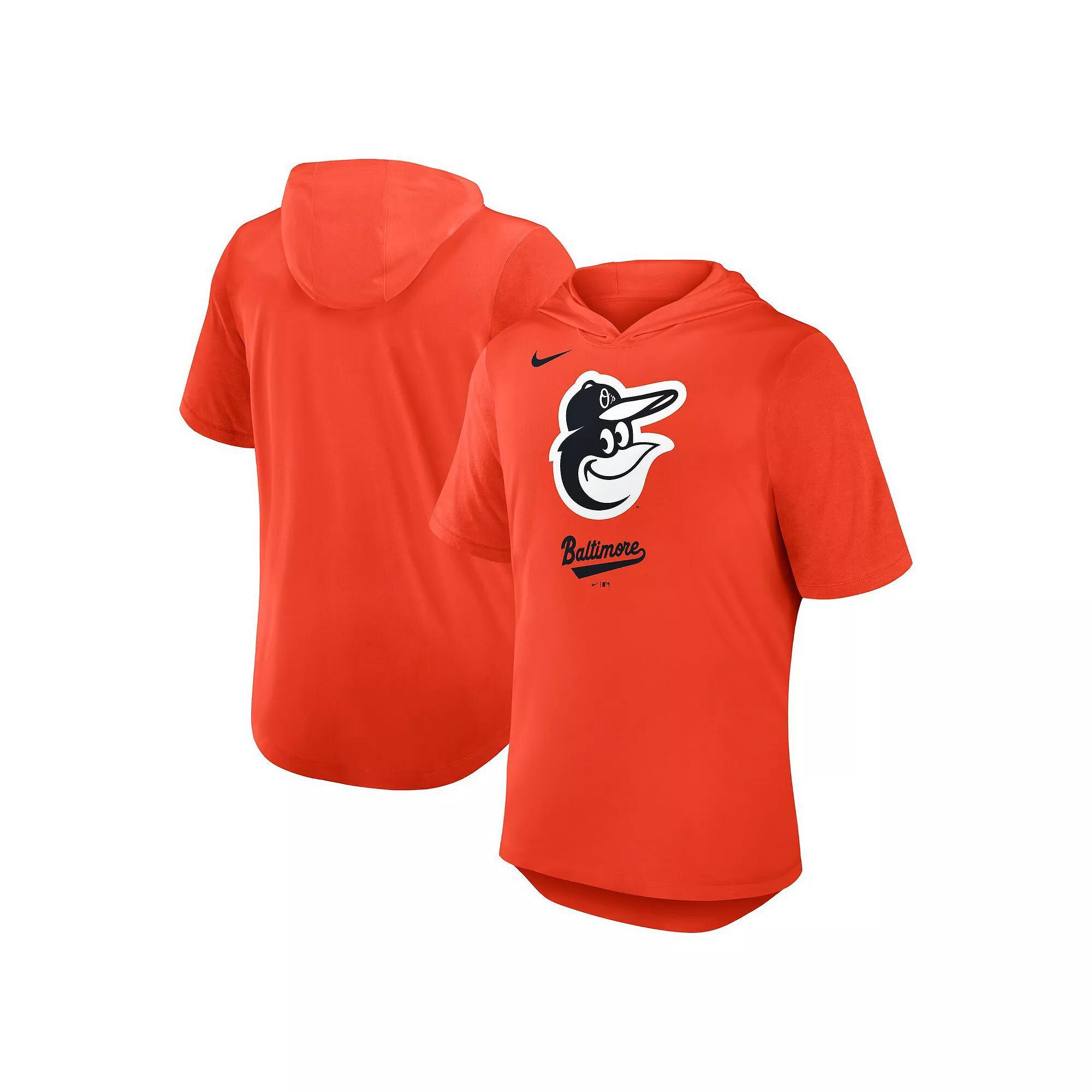 Men's Nike Black Cincinnati Reds Tri-Blend Hoodie T-Shirt, Size: Medium, Red Black Product Image