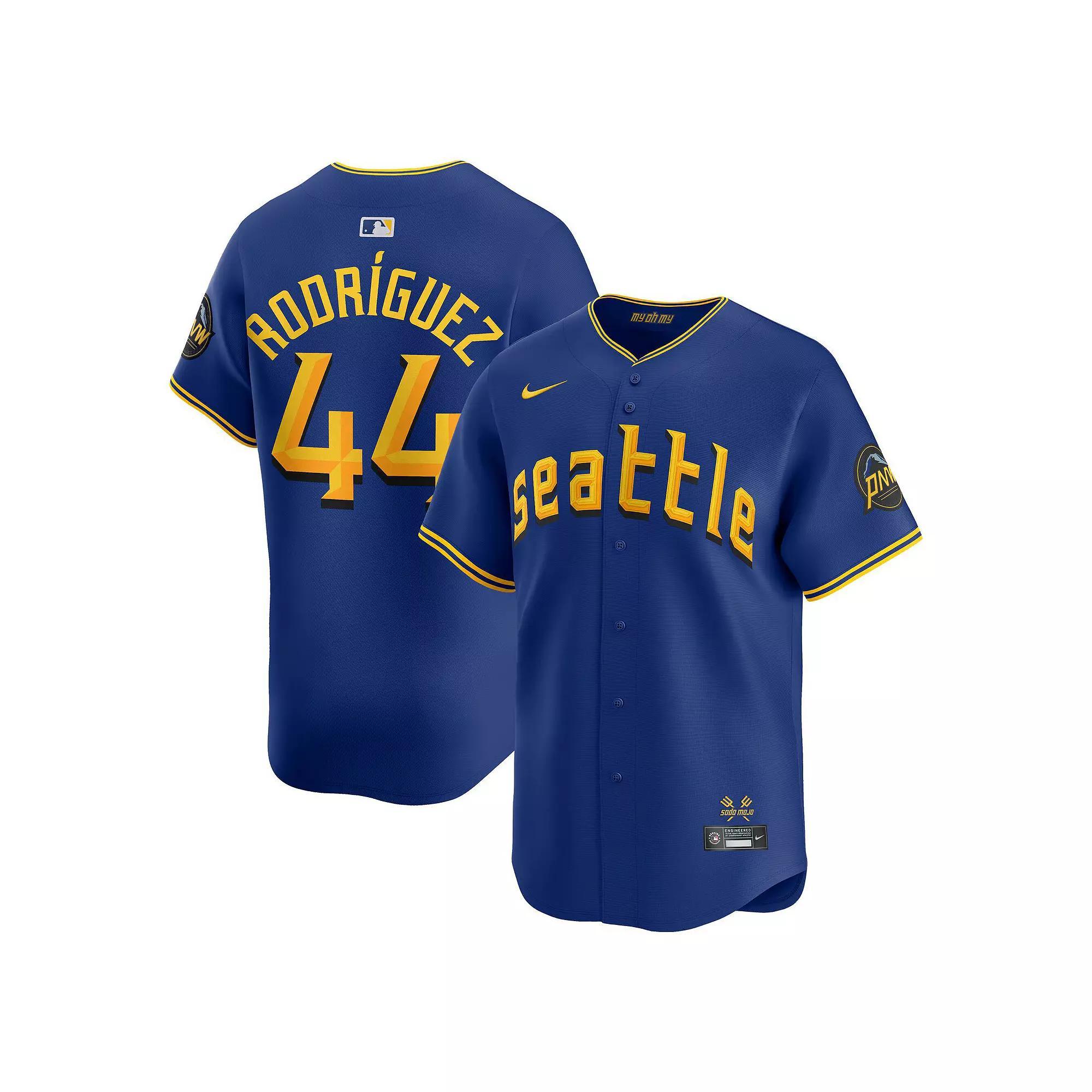 Men's Nike Julio Rodriguez Blue Seattle Mariners City Connect Limited Jersey, Size: 2XL Product Image