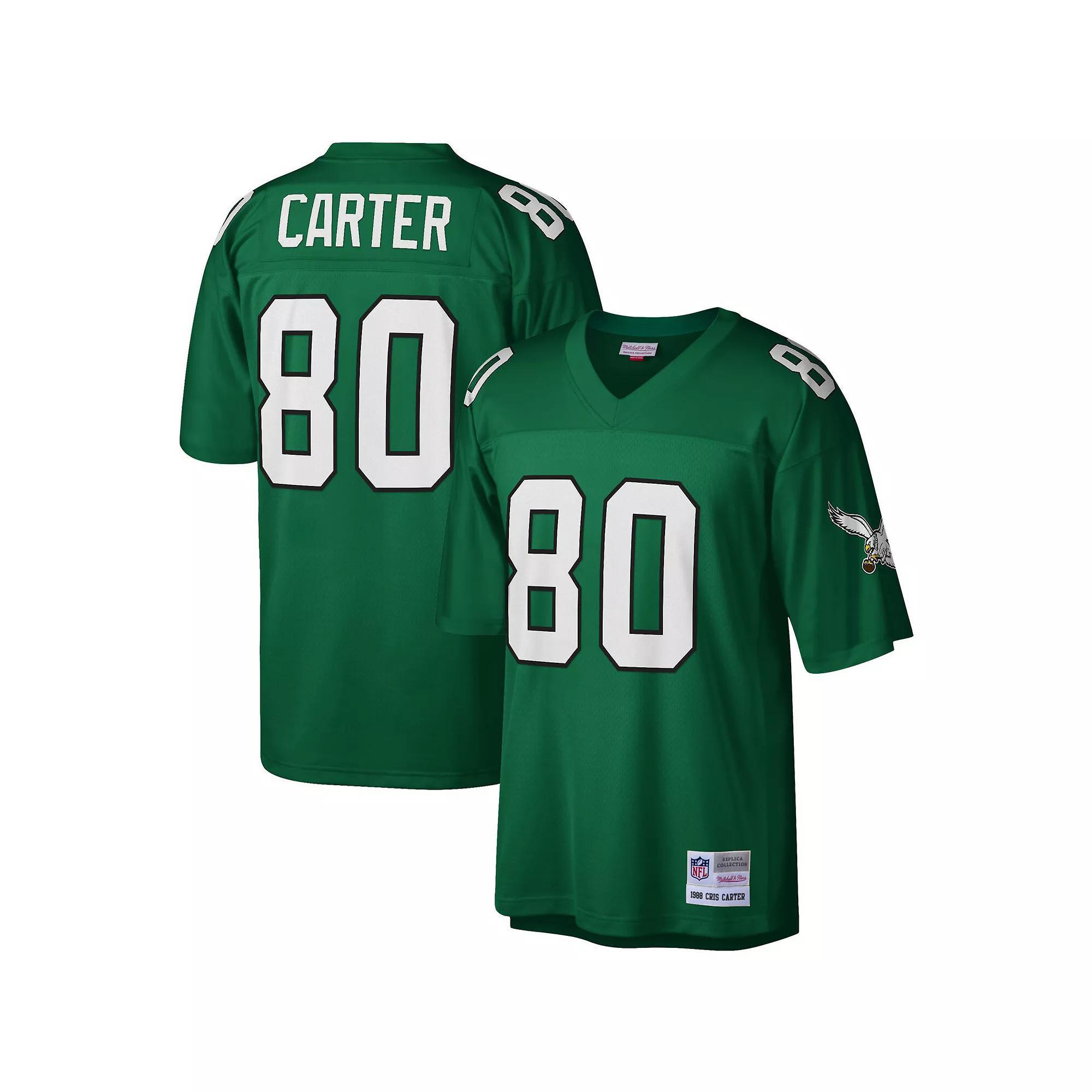 Men's Mitchell & Ness Cris Carter Kelly Green Philadelphia Eagles Legacy Replica Jersey, Size: 3XL Product Image