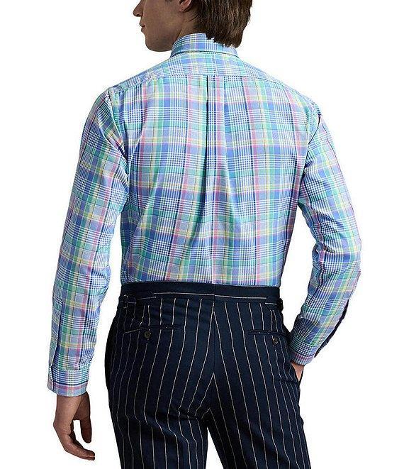 Polo Ralph Lauren Classic Fit Performance Stretch Oxford Medium Plaid Long Sleeve Woven Shirt Product Image