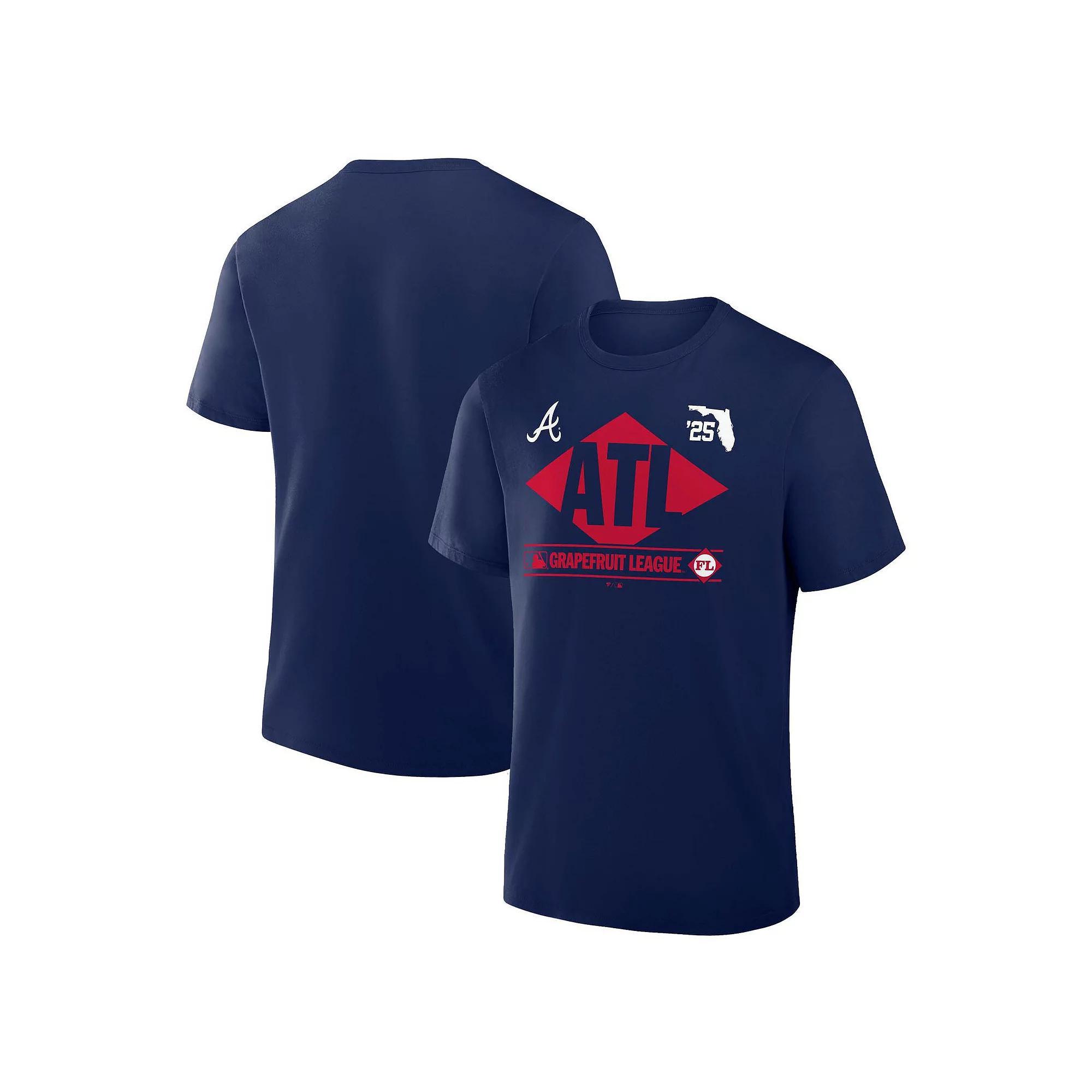 Men's Fanatics Navy Atlanta Braves 2025 Spring Training Grapefruit League True Icon T-Shirt, Size: 2XL, Blue Product Image
