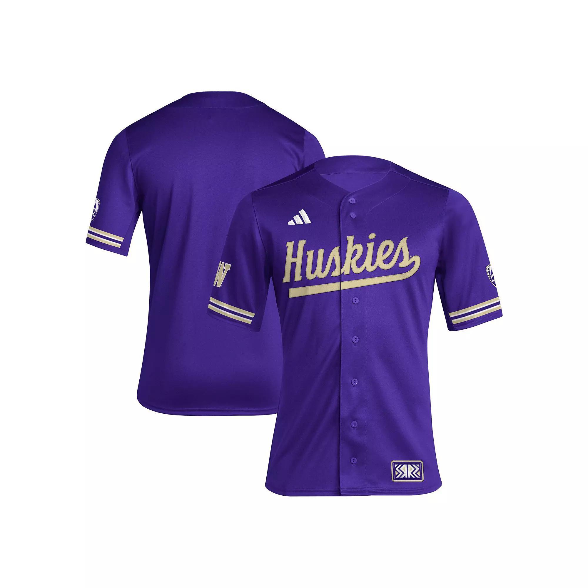 Men's adidas Purple Washington Huskies Reverse Retro Replica Baseball Jersey, Size: 2XL Product Image