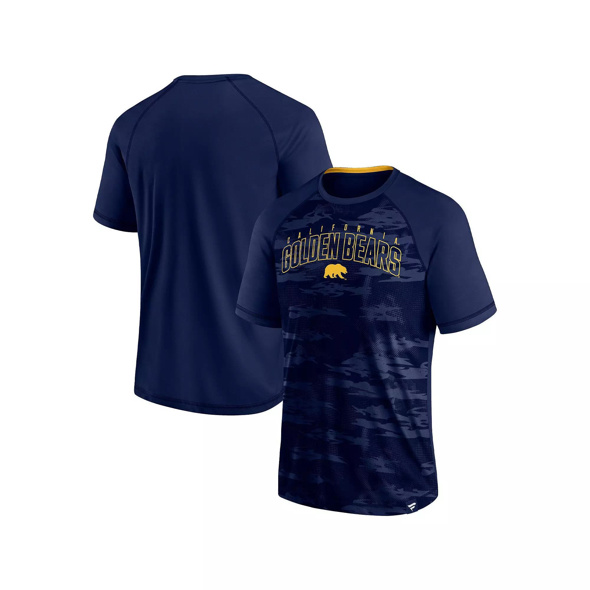 Men's Fanatics Branded Navy Cal Bears Arch Outline Raglan T-Shirt, Size: XL, Blue Product Image