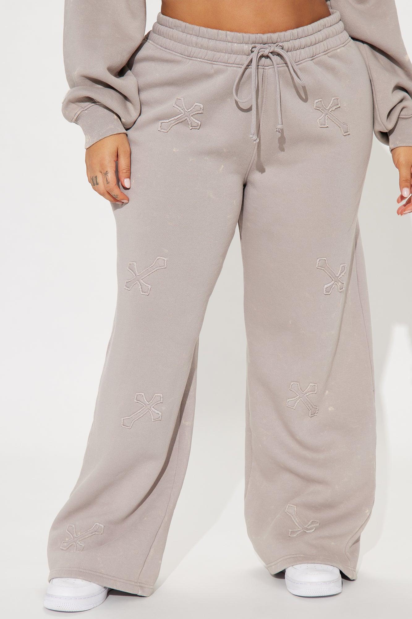 Wake Up Blessed Washed Pant - Grey/combo Product Image