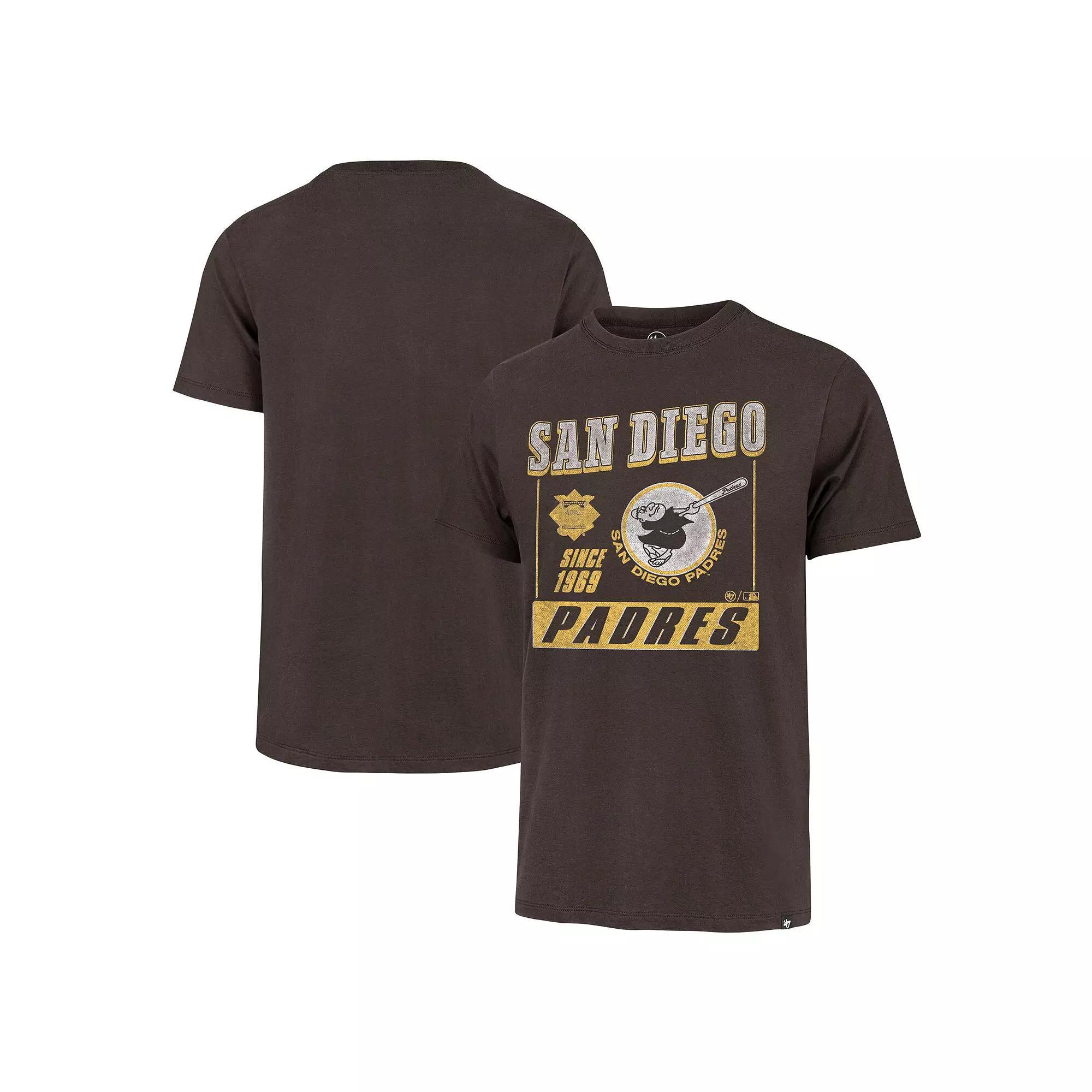 Men's '47 Brown San Diego Padres Outlast Franklin T-Shirt, Size: Small Product Image