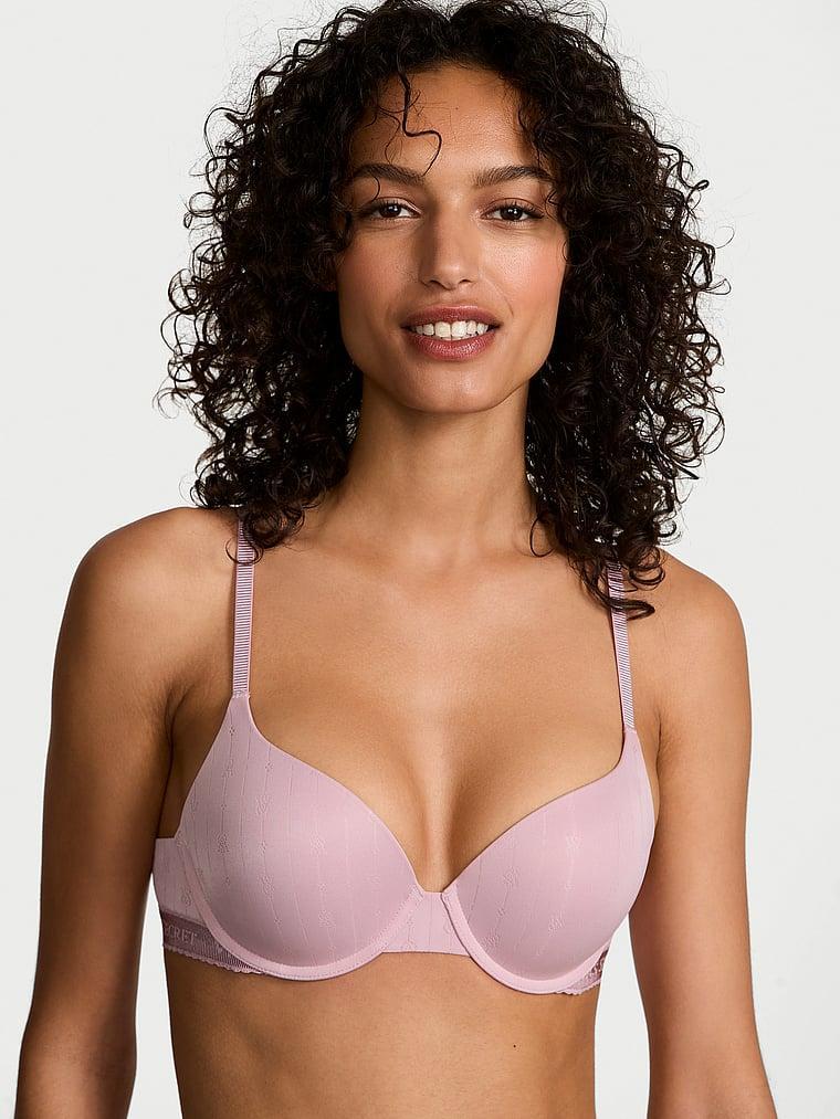 Pointelle Logo Perfect Shape Push-Up Bra Product Image