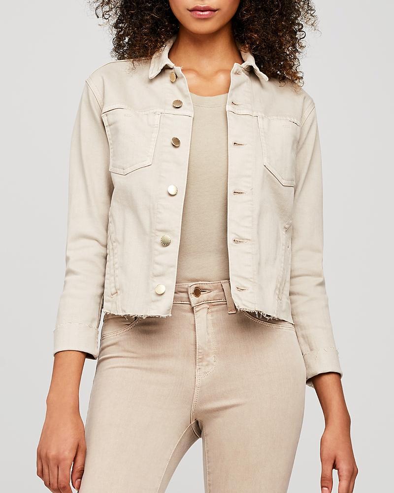 LAgence Janelle Slim-Fit Raw Denim Jacket Product Image