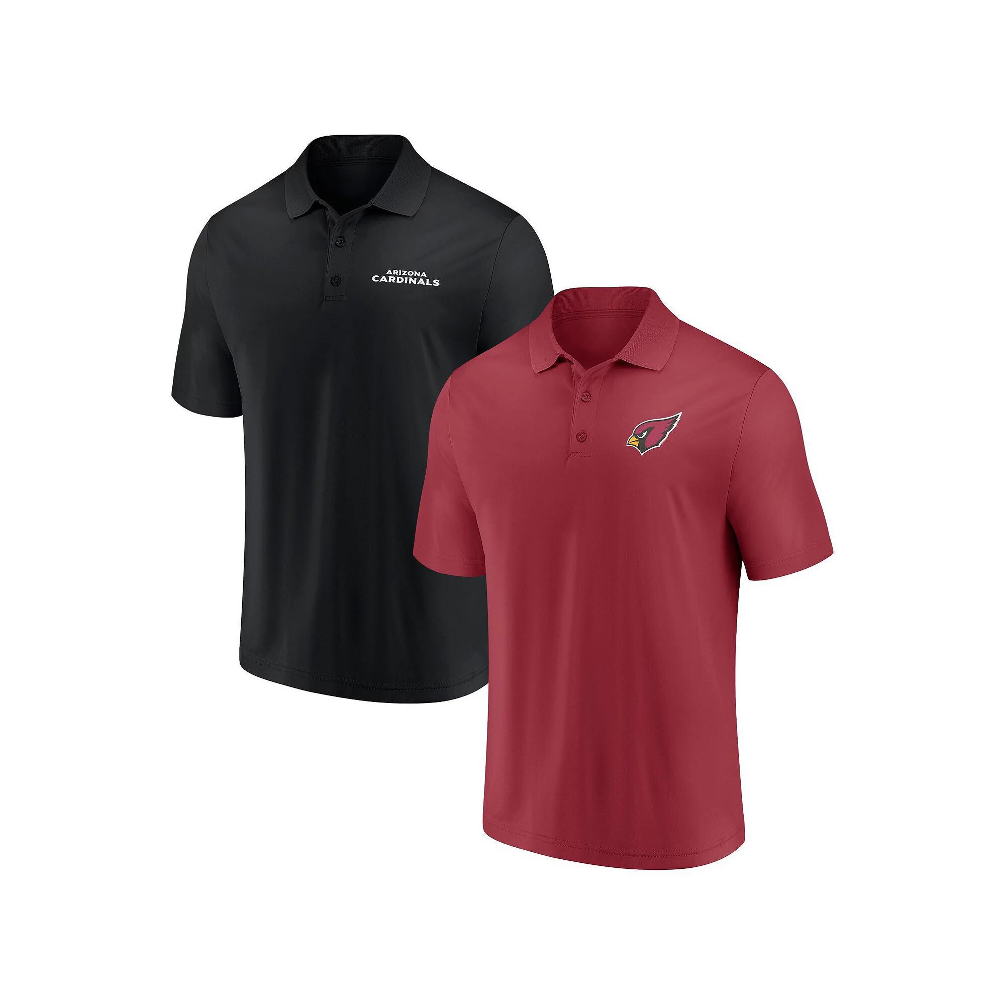 Men's Fanatics Branded Cardinal/Black Arizona Cardinals Dueling Two-Pack Polo Set, Size: Small, Red Product Image