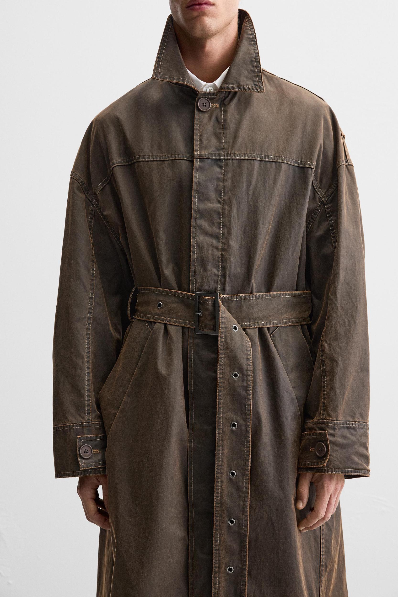 WAXED FINISH WASHED COAT Product Image