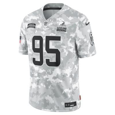 Men's Nike Myles Garrett Arctic Camo Cleveland Browns 2024 Salute to Service Limited Jersey, Size: 2XL, Team Product Image
