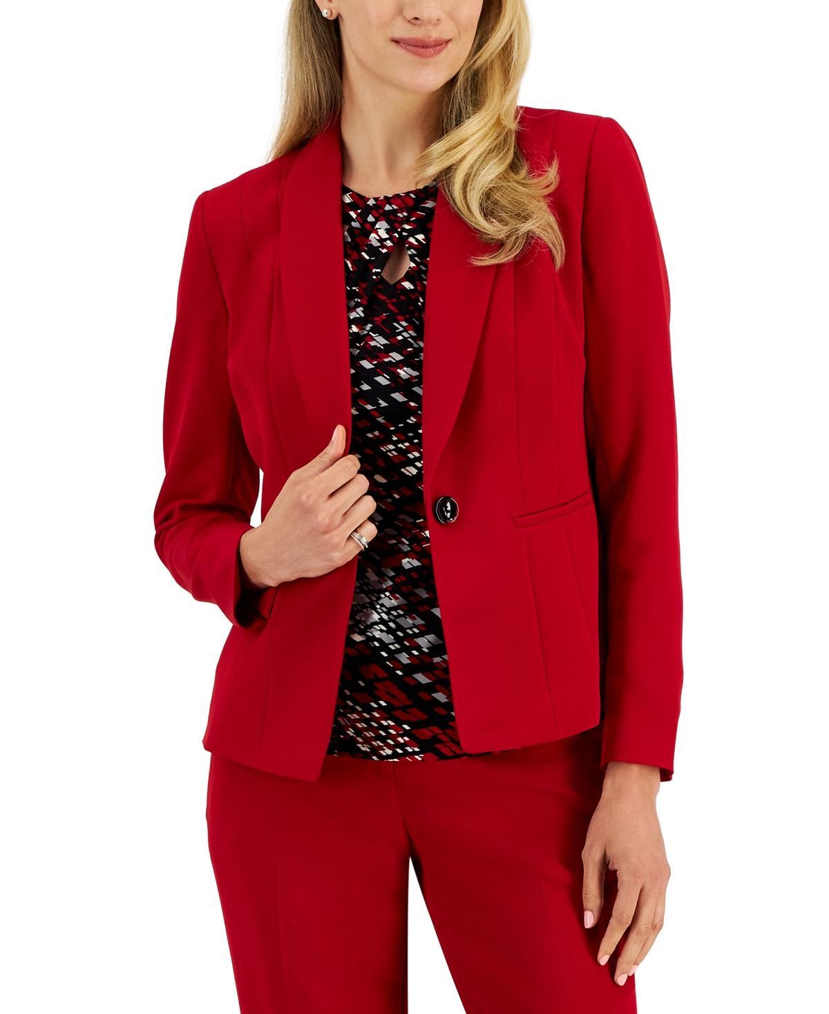Kasper Petite Crepe One-Button Blazer Product Image