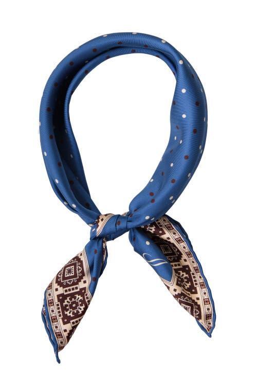 Elizabetta Bergamo - Hand Rolled Silk Neckerchief for Men in Blue at Nordstrom Product Image