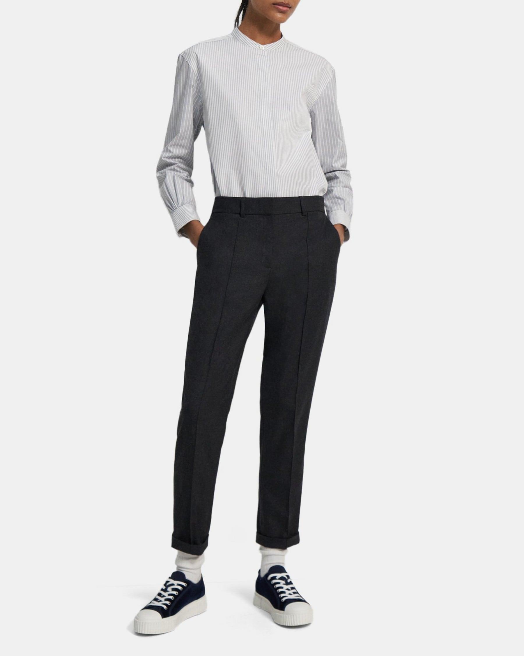 Pleated Wool Flannel Pant Product Image