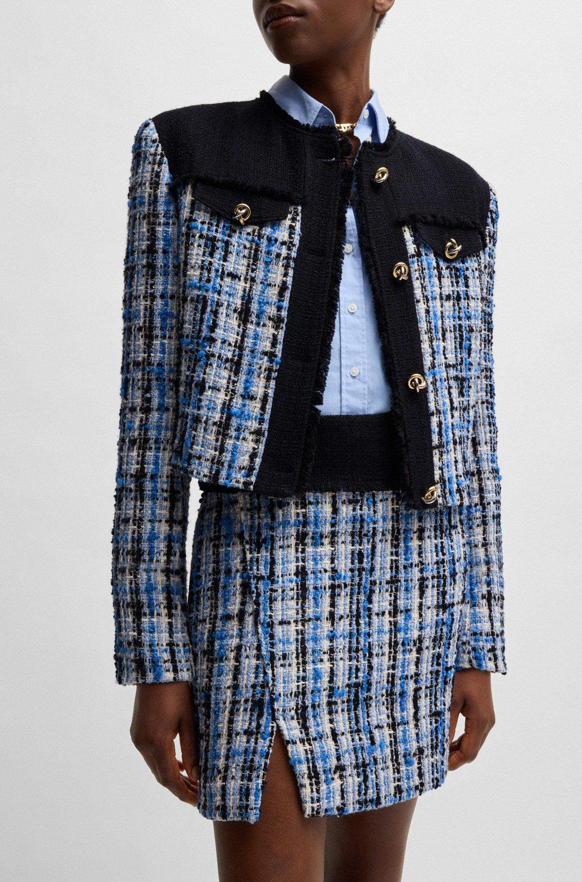 BOSS - Mini skirt in multicolored tweed - Patterned Product Image
