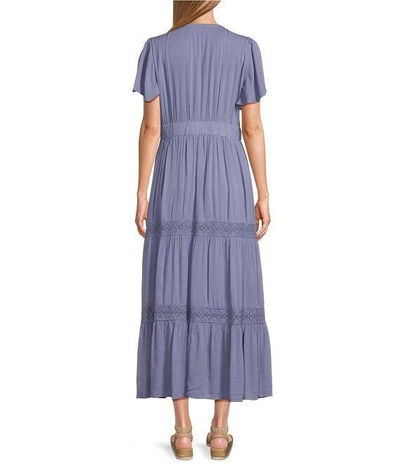 Nurture Short Sleeve V-Neck Maxi Dress Product Image