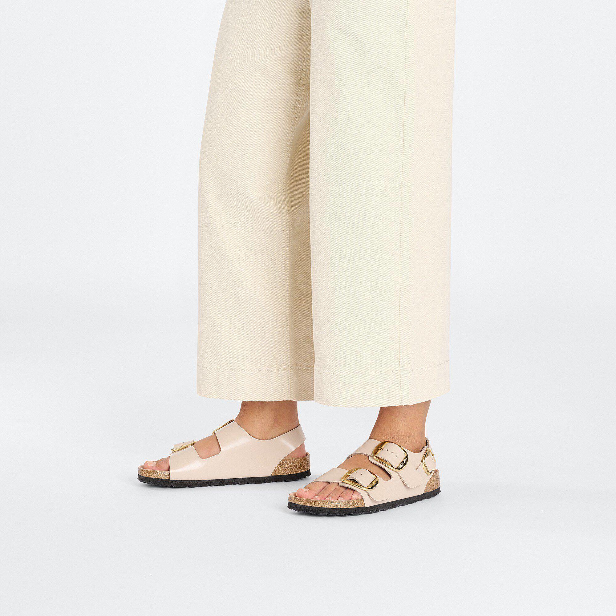 Milano Big Buckle Natural Leather Patent Product Image