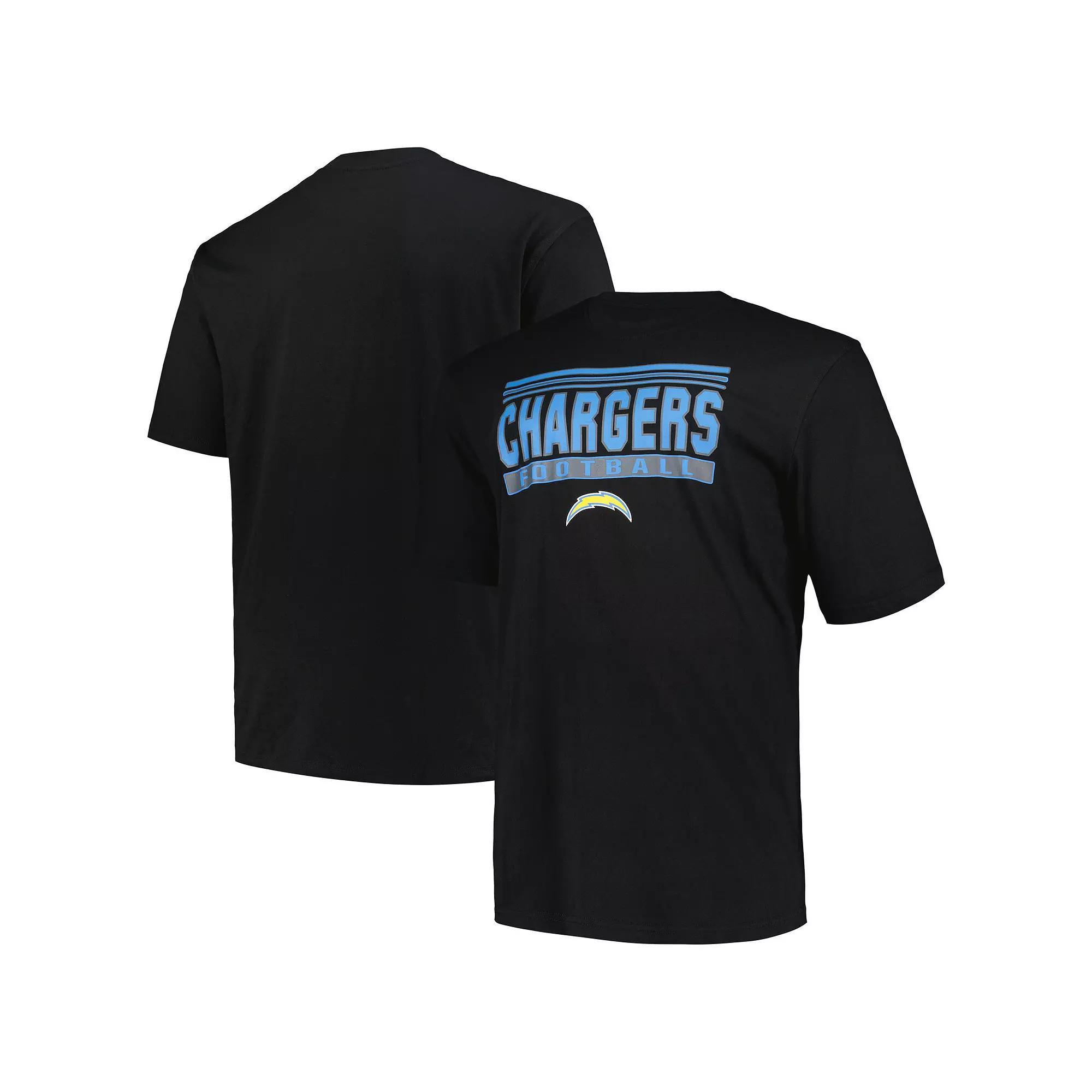Men's Fanatics Black Los Angeles Chargers Big & Tall Pop T-Shirt, Size: 3XB Product Image