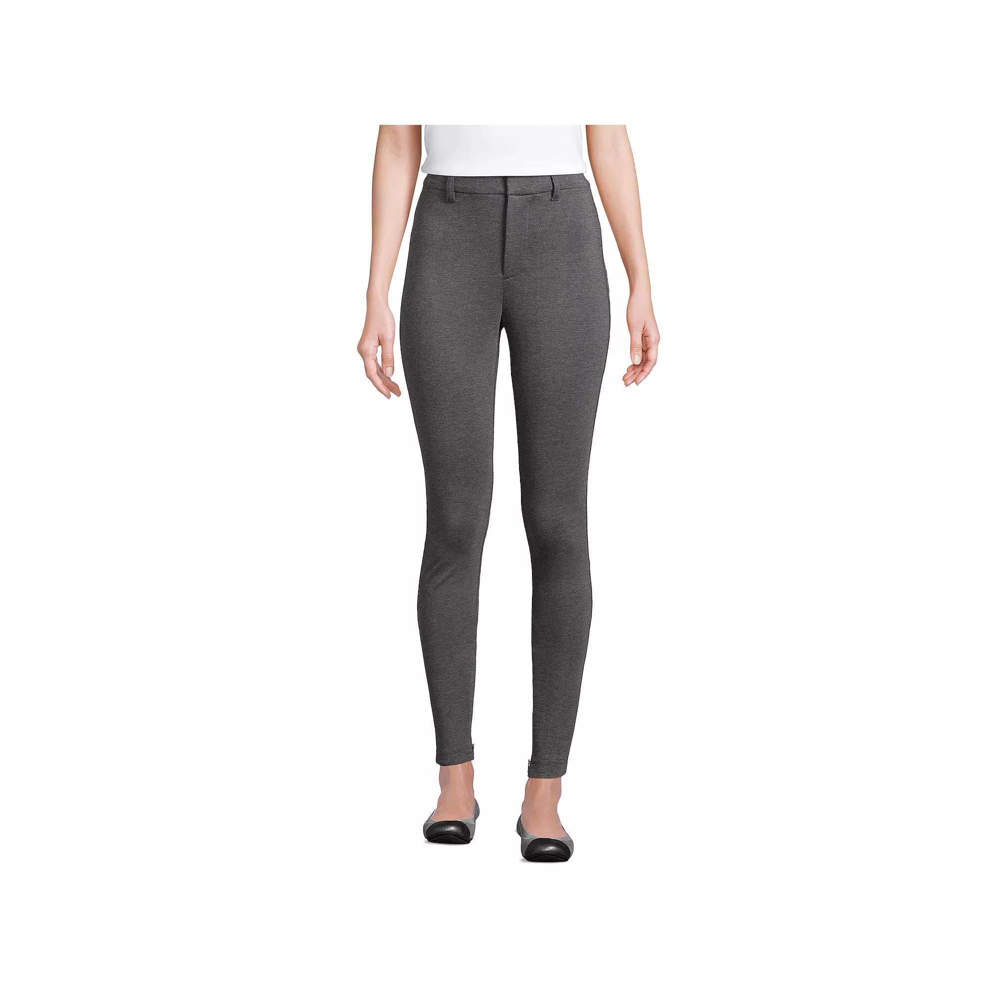 Women's Lands' End High Rise Ponte Polished Leggings, Size: 10, Deep  Blue Product Image