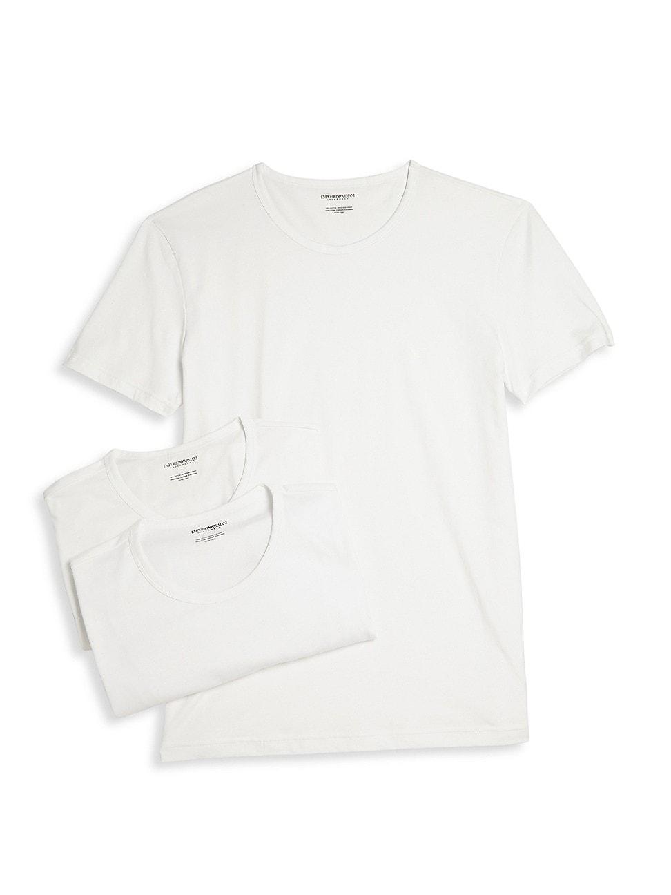 Emporio Armani Pure Cotton Crewneck T-Shirts - Pack of 3 Product Image