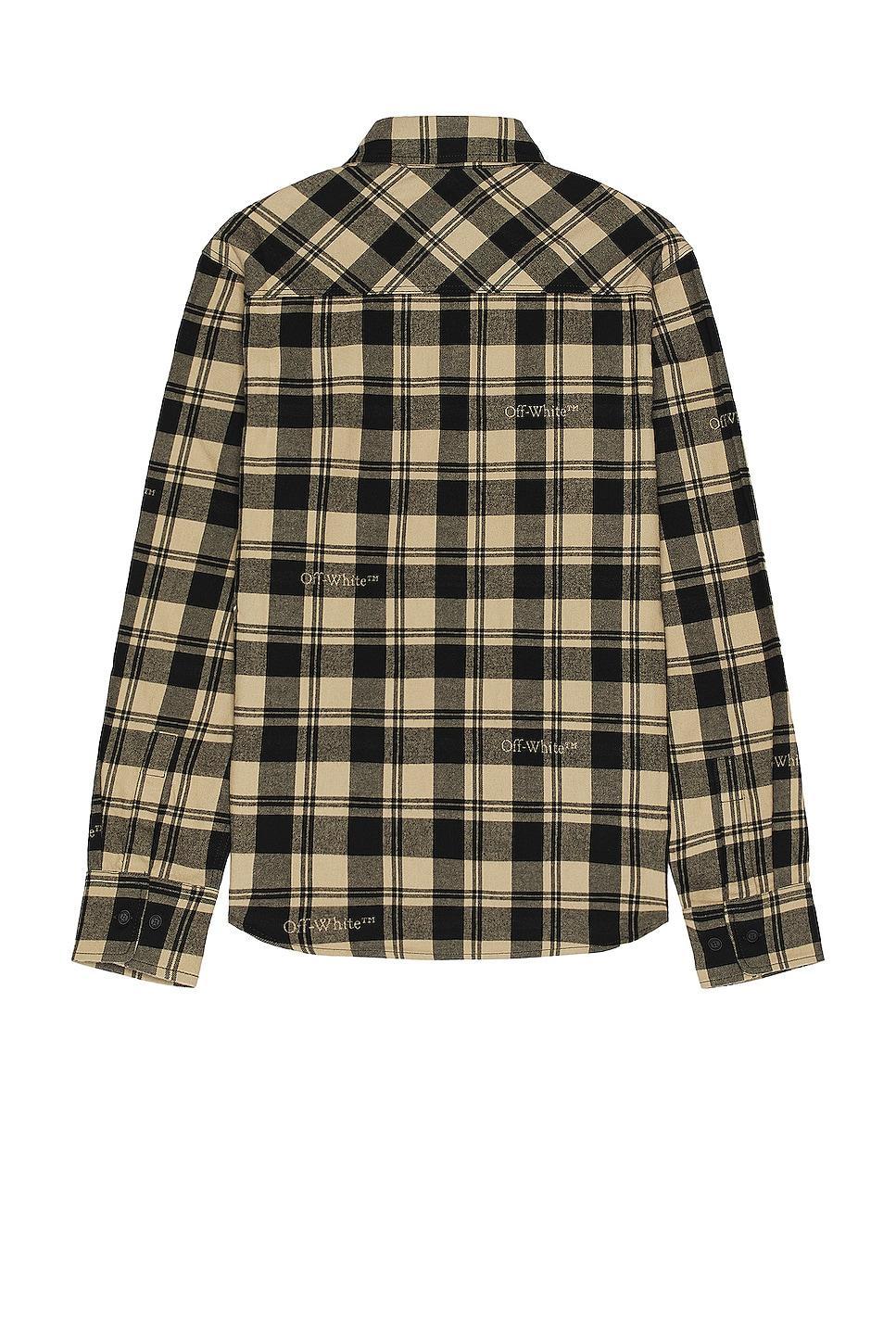 OFF-WHITE Check Flannel Shirt in Black Product Image
